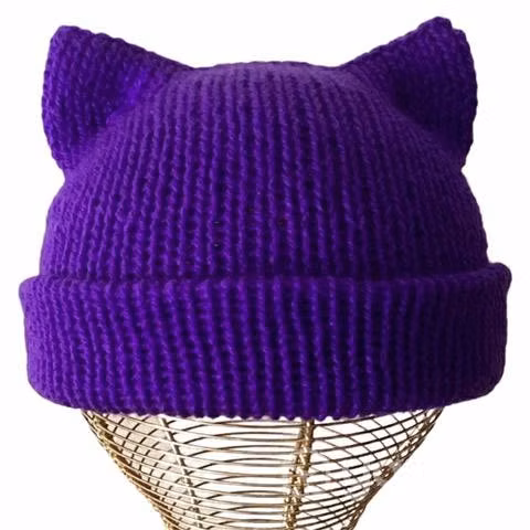 Gorros de gato en lana acrílica talla estándar