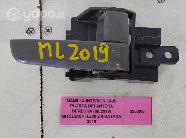 Manilla Gris Pta del ML2019) Mitsubishi L200 2018