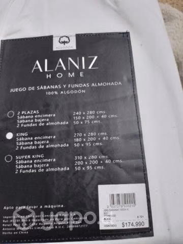 Sábanas King 1000hilos 100% algodón - Imagen 2