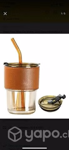 Vaso térmico de vidrio con bombilla de vidrio