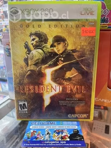 Xbox 360 Resident Evil 5/ Edition Gold (usado)