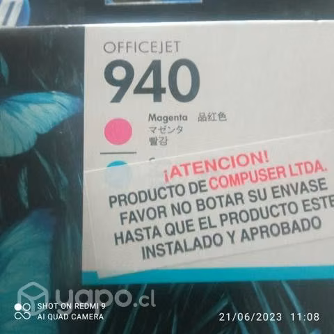 Cabezales HP 940 colores originales