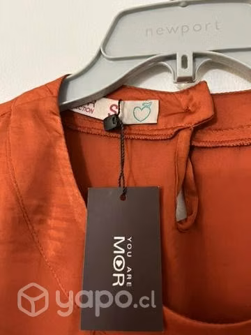 Blusa No Elástica Marca Mor Talla S Terracota - Imagen 3