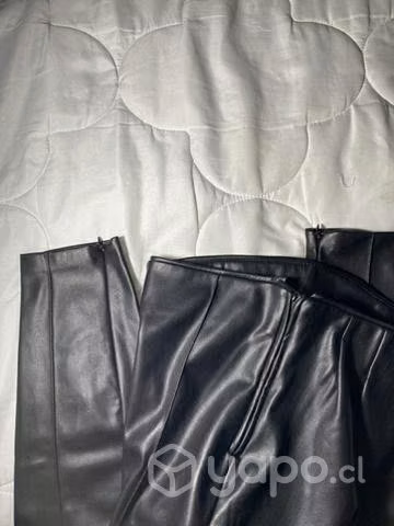 Calza negra eco cuero - Imagen 2