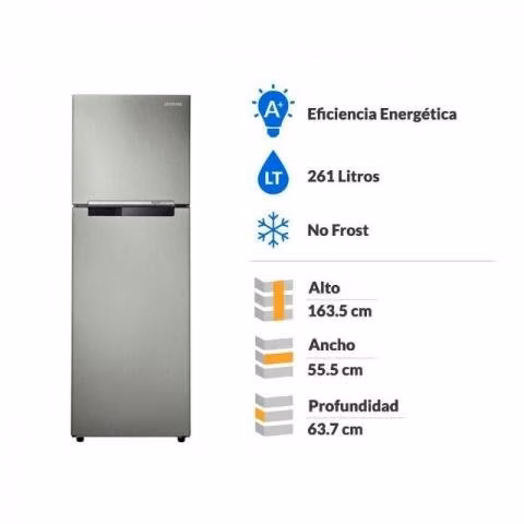 Refrigerador samsung rt25faradsp, 255 litros
