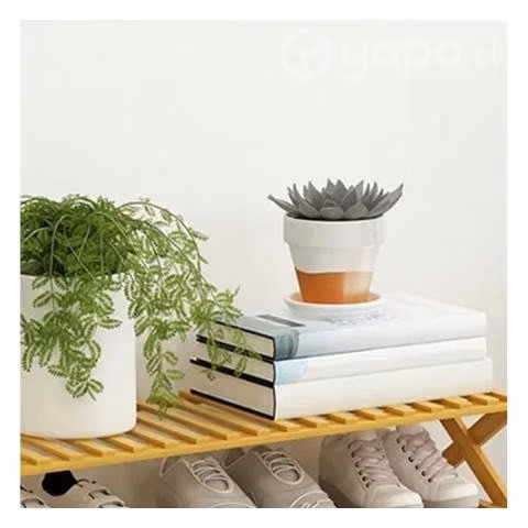 Zapatero Organizador De Madera 3 Niveles Café Clar