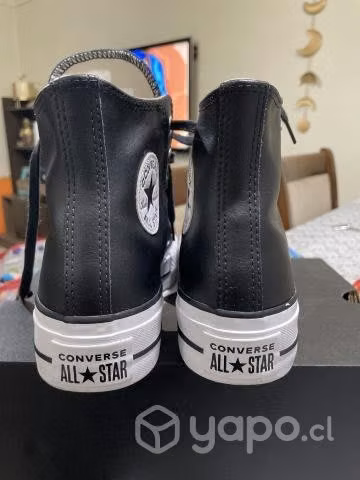 Converse plataforma cuero - Imagen 3