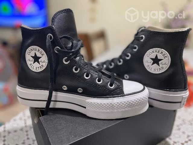 Converse plataforma cuero - Imagen 4