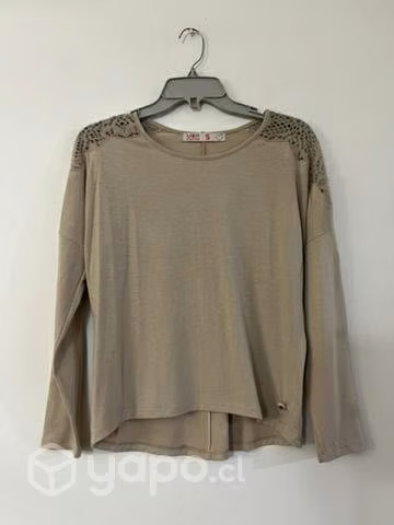 Polera Semi Holgada Mor Beige Talla S
