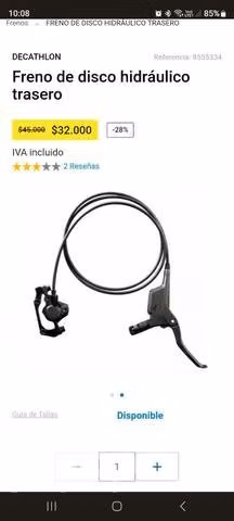 Freno hidraulico trasero