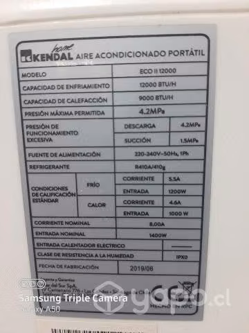 Aire acondicionado portatil