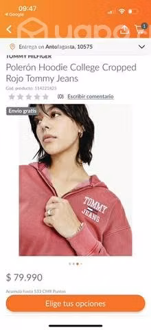 Poleron Tommy jeans talla M - Imagen 2