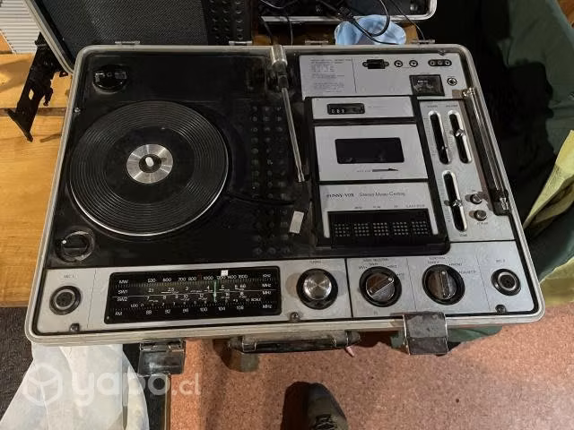 ConversablMaletín tocadiscos radio casete parlante