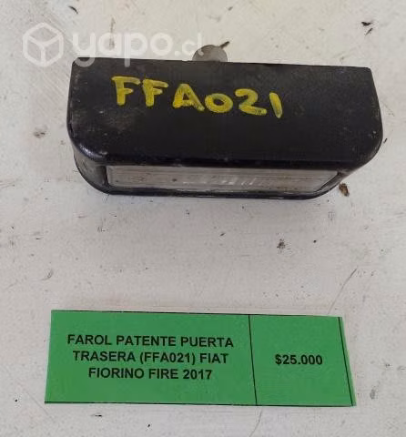 Farol Patente Puerta Trasera (FFA021) Fiat Fiorino