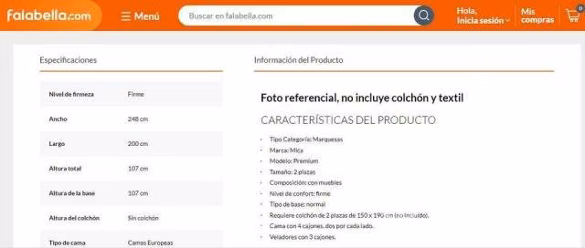 Cama Con Cajones Premium 2 Plazas / Marca Decocasa - Imagen 3