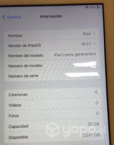 Ipad 6ta generación 32gb