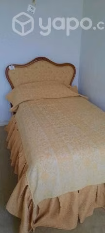 Hermosa cama de 1.5 plazas con colchón