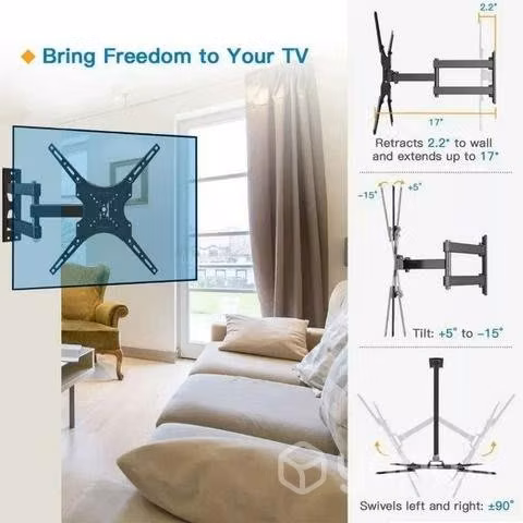 Soporte Base De Tv Orientable E Inclinable 14 -55 - Imagen 4