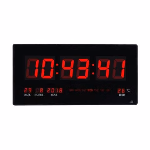 Reloj Digital Led Pared Hora Fecha Temperatura 2.5