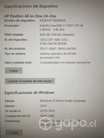 Pc Hp All in one 24