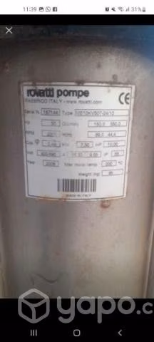 Bomba de agua vertical 10hp