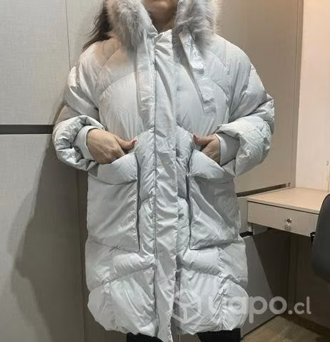 Parka chaqueta gris M/L nueva engomada - Imagen 2
