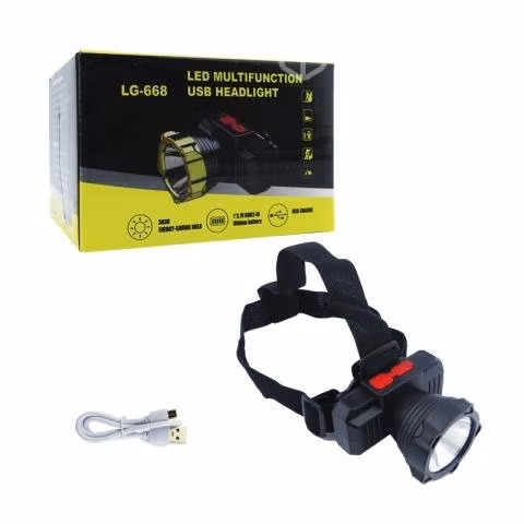 Linterna Minero De cabeza 1 LED 3030 Recargable