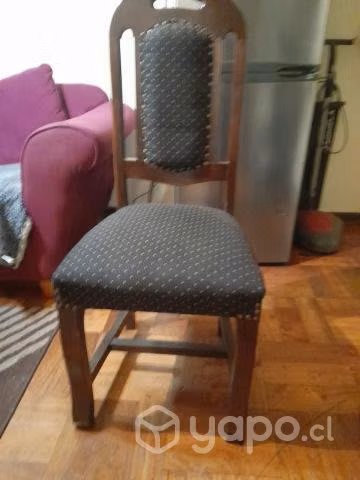 Sillas de madera y tela enchapada