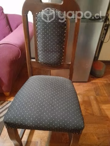 Sillas de madera y tela enchapada