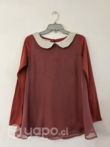 Blusa No Elástica Marca Mor Talla Xs Terracota