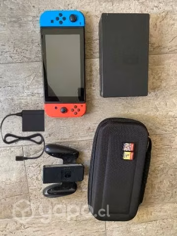 Nintendo switch + Mario bros + mario kart (usado)