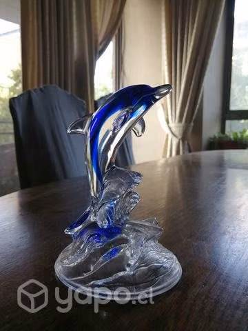 2 delfines de cristal arques Francés Laliq - Imagen 2