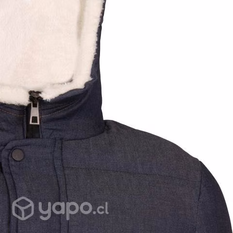 Parka Azul L Con Gorro y Chiporro Modelo 158