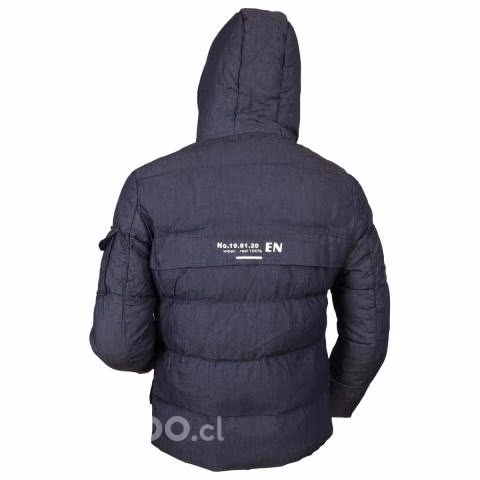 Parka Azul L Con Gorro y Chiporro Modelo 158