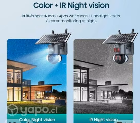 Última cámara de vigilancia sustema solar wifi