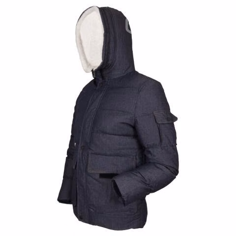 Parka Azul M Con Gorro y Chiporro Modelo 158