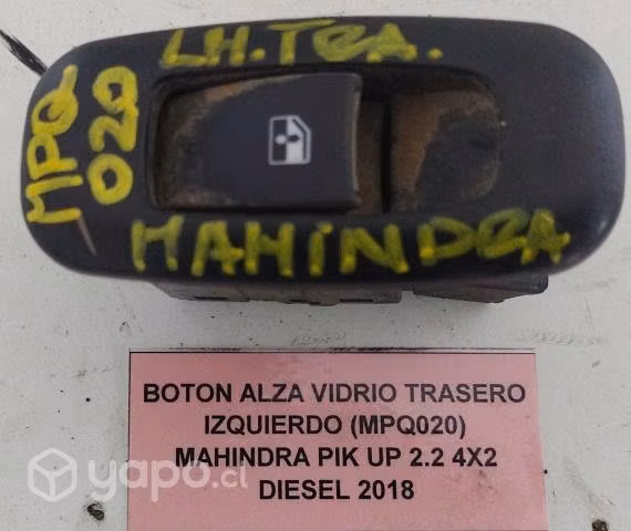 Boton AlzaVidrio Tra Izq (MPQ020) Mahindra Pick Up