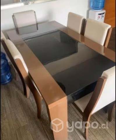 Comedor Lorenzini rectangular 6 sillas usado - Imagen 3