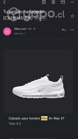 Zapatillas AirMax 97 White 9.5 US