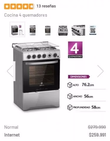 Cocina a gas