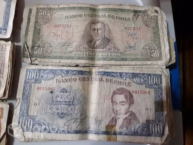 Billetes antiguos chilenos de coleccion