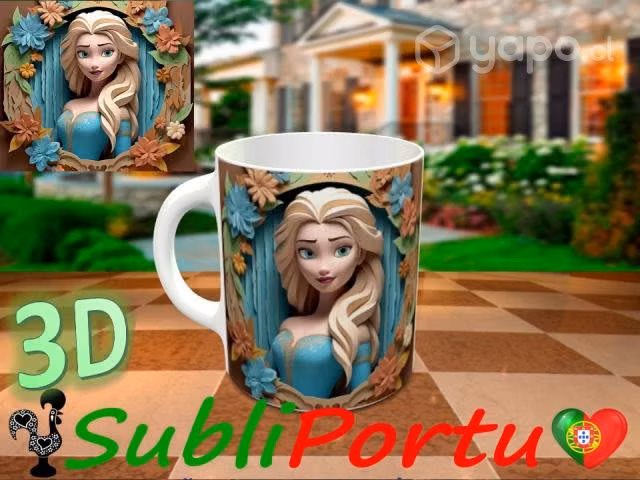 Espectaculares Tazones Diseño 3D De Princesas