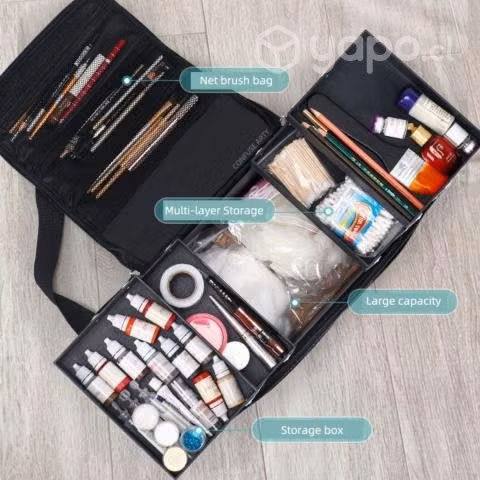 Maleta Maquillaje Manicure Cosmetología Tela Portá