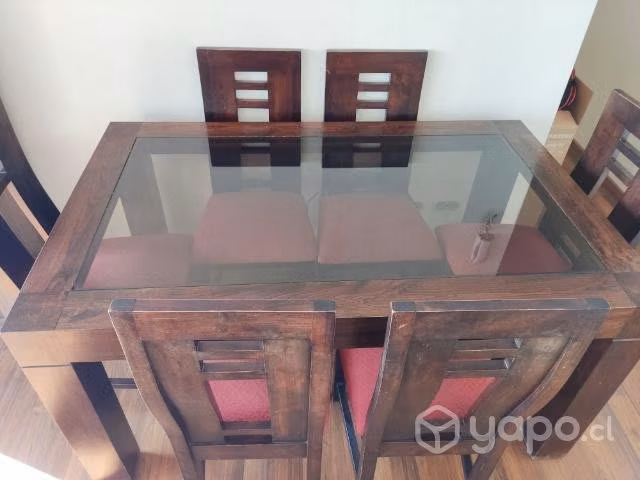 Comedor de madera con 6 sillas - Imagen 4