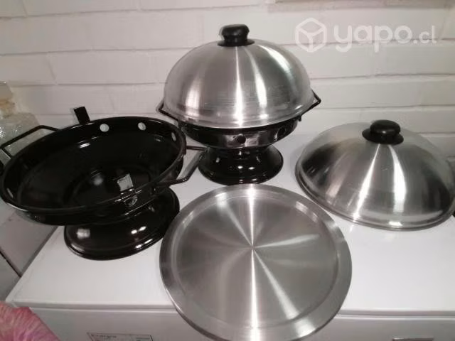 Brasero de mesa enlozado para 4 personas
