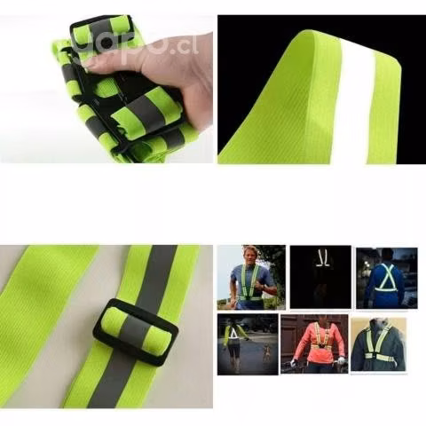 Arnés Elástico Reflectante Ajustable Running Bicic
