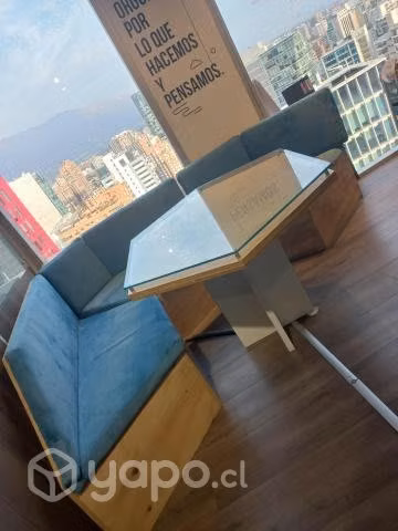 juego de sillones con mesa
