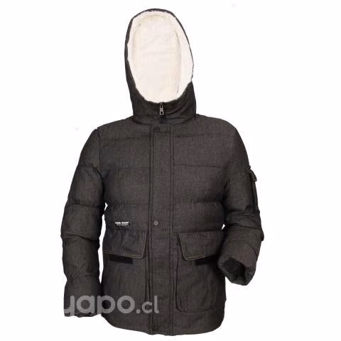 Parka Gris XXL Con Gorro y Chiporro Modelo 158