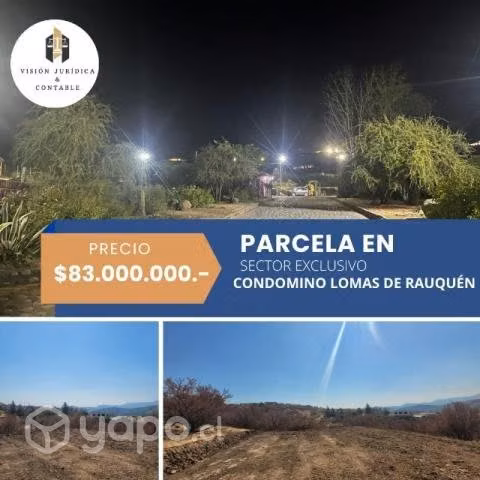 Se vende terreno en exclusivo loteo, lomas de rauq