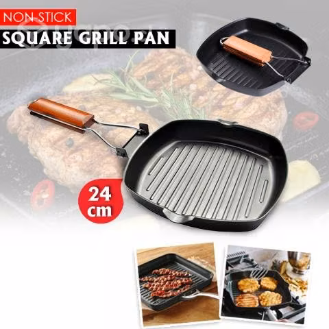 Plancha Grill Antiadherente Sartén 28cm Hierro Cua